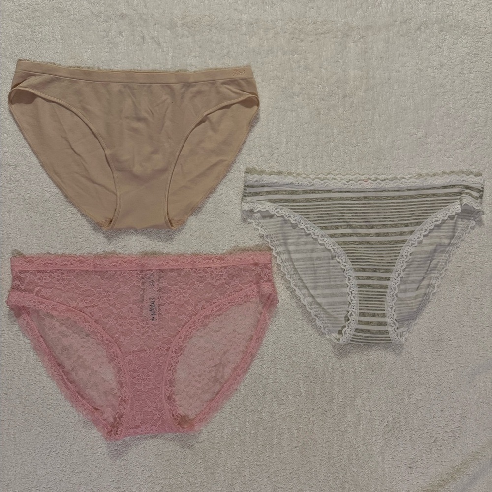 Three pairs of Victoria Secret panties